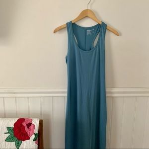 Pact organic cotton maxi dress bright blue